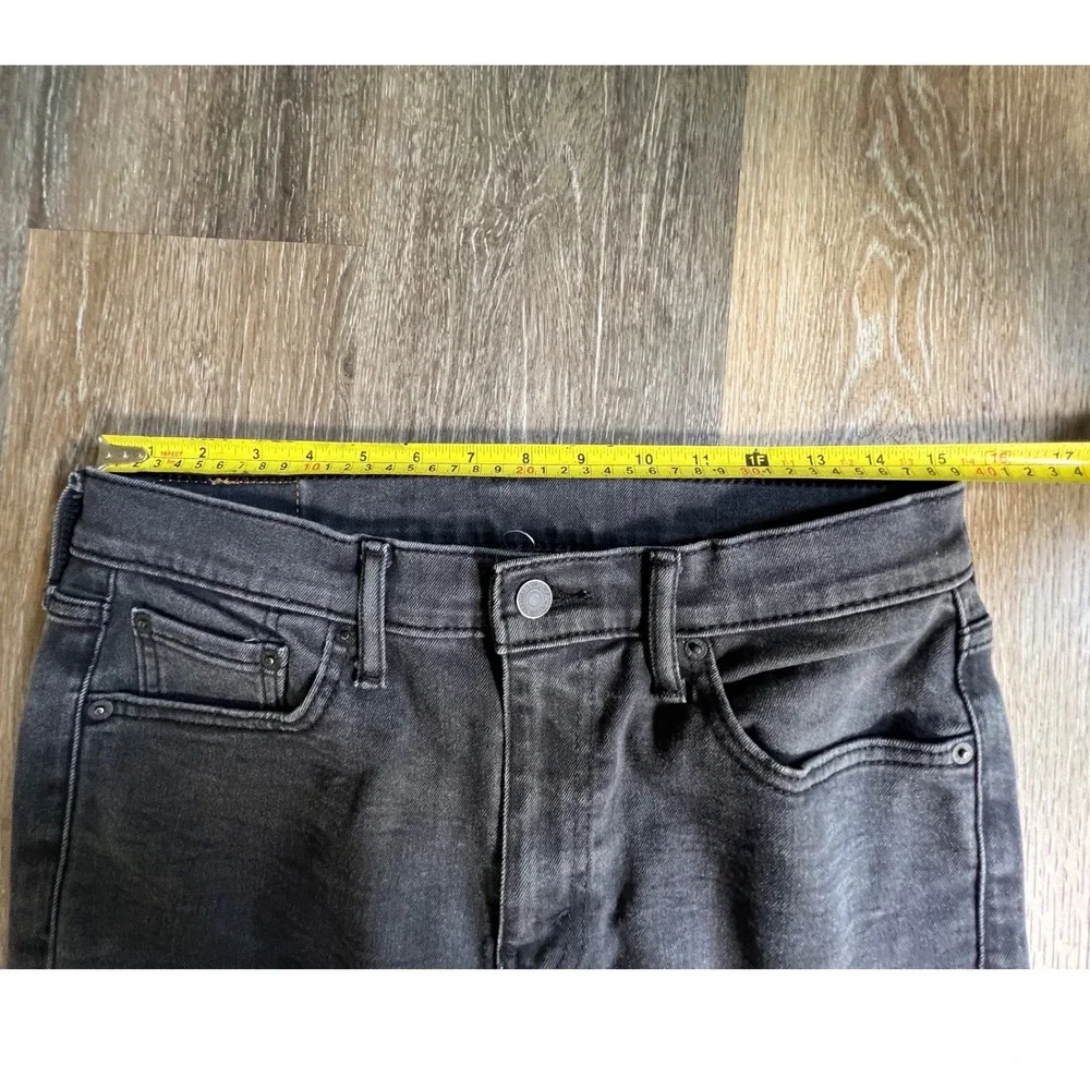 Levi's 513 Slim Straight Jeans Mens 32x32 Black Faded Denim Pants